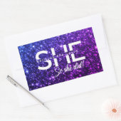 彼女信じはそうすることができた 長方形シール (封筒)