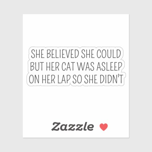 彼女信じはできるけれども猫は眠っていた シール (シート)