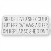 彼女信じはできるけれども猫は眠っていた シール (正面)