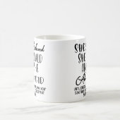 彼女信じはできるし、彼女はほとんどMoをおもしろいした コーヒーマグカップ (中央)