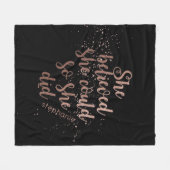 「彼女信じはできるだろうパーソナライズされた」 フリースブランケット (正面(横))