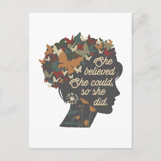 彼女信じはできるのだからやる気を起こさせるした ポストカード (正面)