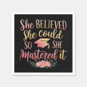 彼女信じはできるほどそれをマスターした スタンダードカクテルナプキン (正面)