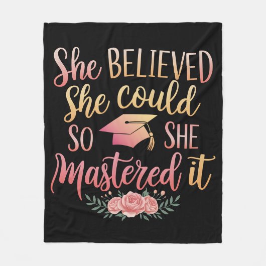 彼女信じはできるほどそれをマスターした フリースブランケット (正面)