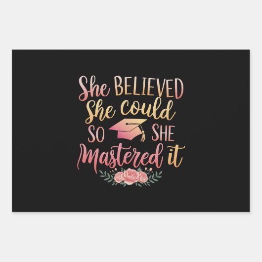 彼女信じはできるほどそれをマスターした ラッピングペーパーシート (正面)