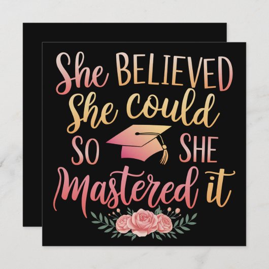 彼女信じはできるほどそれをマスターした 招待状 (正面/裏面)