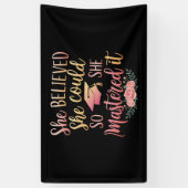 彼女信じはできるほどそれをマスターした 横断幕 (縦)