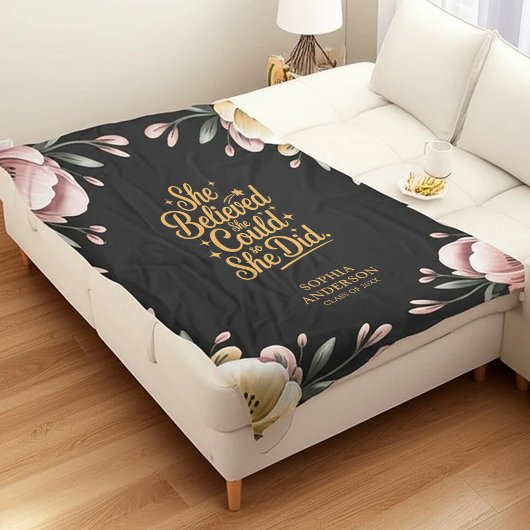 彼女信じはできる | エレガントフローラグラード名 フリースブランケット