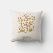 彼女信じはできる | 卒業感動的 クッション (正面)