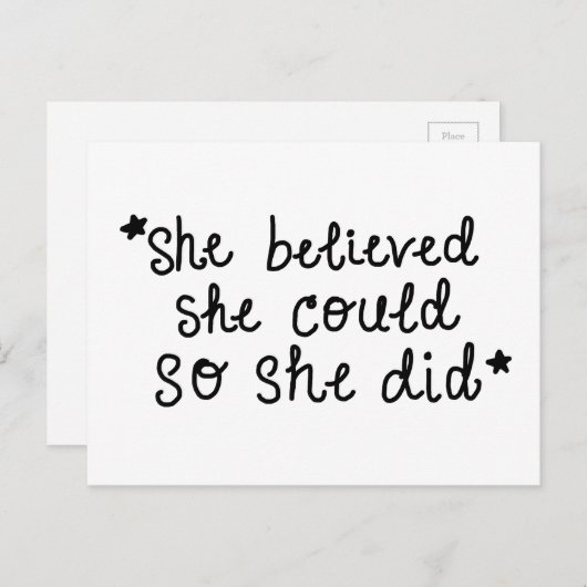 彼女信じははがきを作ることができた ポストカード (正面/裏面)