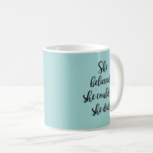 彼女信じはやることができた コーヒーマグカップ (正面右)