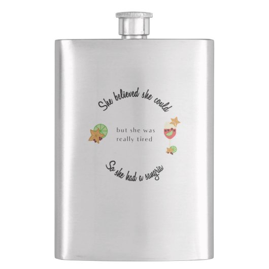 彼女信じはサングリアを持つことができた フラスク (正面)