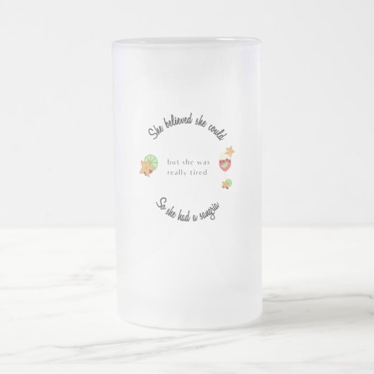 彼女信じはサングリアを持つことができた フロストグラスビールジョッキ (中央)