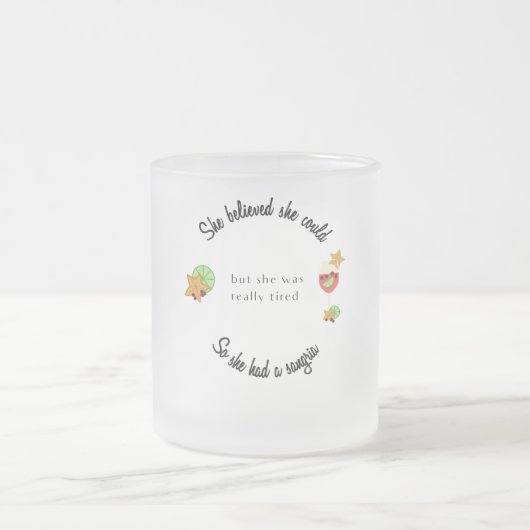 彼女信じはサングリアを持つことができた フロストグラスマグカップ (中央)