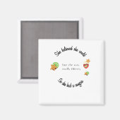 彼女信じはサングリアを持つことができた マグネット (正面/裏面)