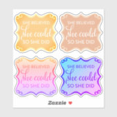 彼女信じはステッカー出来た – 色の組み合わせ シール (シート)