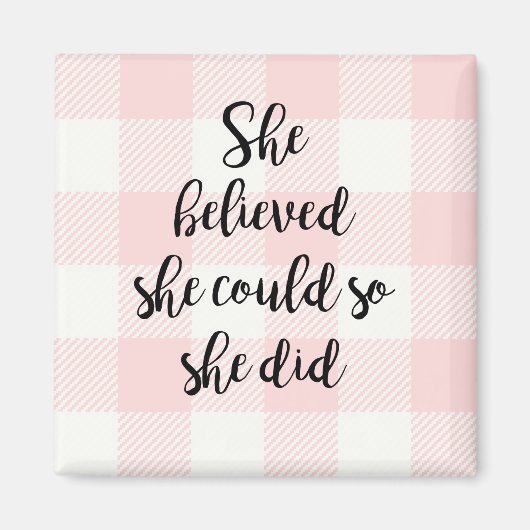 彼女信じはピンクマグネットを作ることができた マグネット (正面)