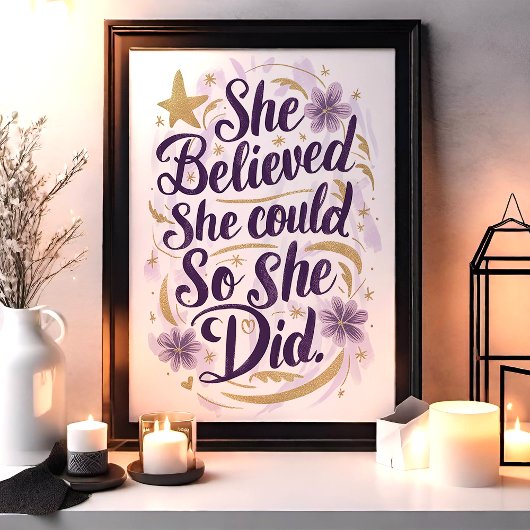 彼女信じはフローラやる気を起こさせるした ポスター