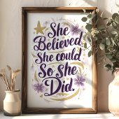 彼女信じはフローラやる気を起こさせるした ポスター