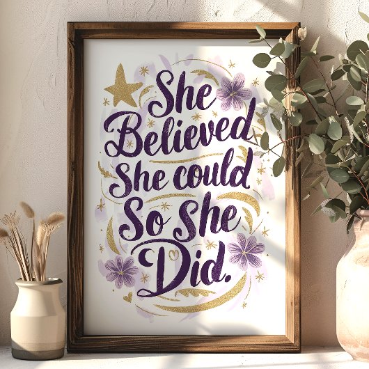 彼女信じはフローラやる気を起こさせるした ポスター