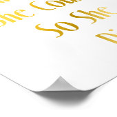 彼女信じはポスターやる気を起こさせる引用文 ポスター (角)