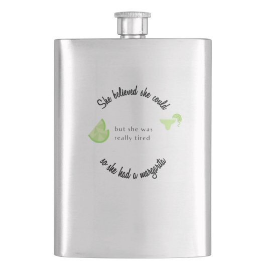 彼女信じはマルガリータを持っていた フラスク (正面)