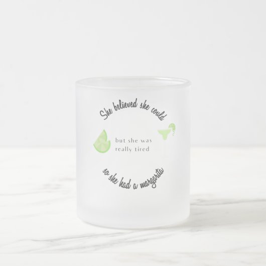 彼女信じはマルガリータを持っていた フロストグラスマグカップ (中央)