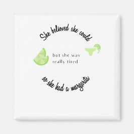 彼女信じはマルガリータを持っていた マグネット