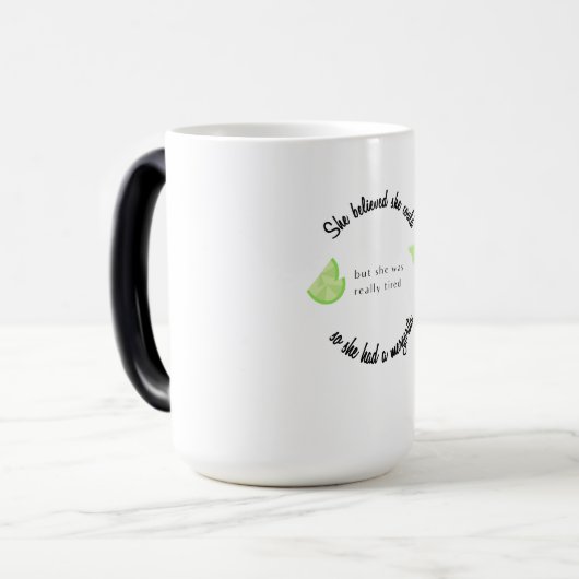 彼女信じはマルガリータを持っていた モーフィングマグカップ (正面左)