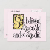 彼女信じは出来る限りはがきを書いた ポストカード (正面/裏面)