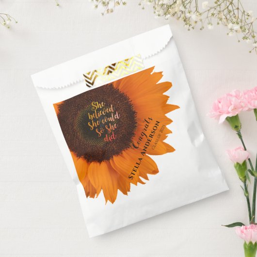 彼女信じは卒業できパーソナライズされたた フェイバーバッグ (封をした状態)