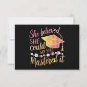 彼女信じは卒業をマスターすることができた サンキューカード (正面)