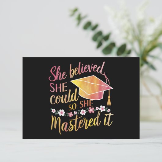 彼女信じは卒業をマスターすることができた サンキューカード (スタンド正面)