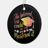 彼女信じは卒業をマスターすることができた セラミックオーナメント (左)