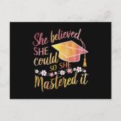 彼女信じは卒業をマスターすることができた ポストカード (正面)