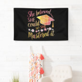 彼女信じは卒業をマスターすることができた 横断幕 (インサイチュ)