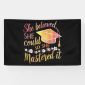 彼女信じは卒業をマスターすることができた 横断幕 (横)