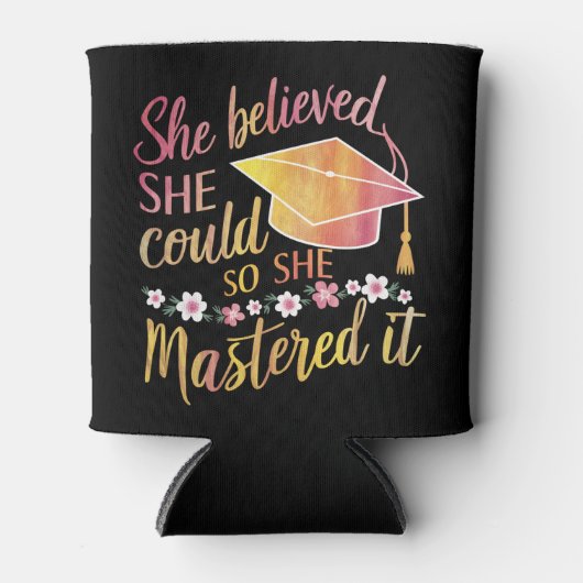 彼女信じは卒業をマスターすることができた 缶クーラー (正面)