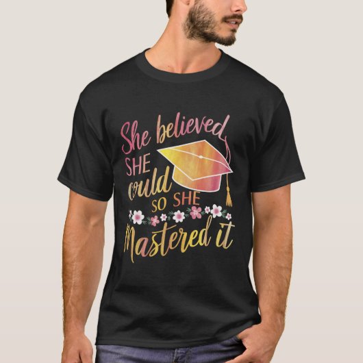 彼女信じは卒業をマスターすることができた Tシャツ (正面)