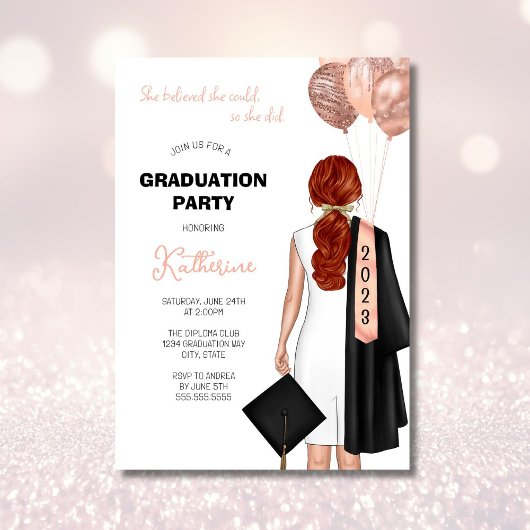 彼女信じは卒業式のパーティーを行った 招待状