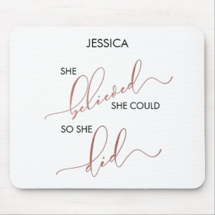 彼女信じは名前を付けることができカスタマイズた。 マウスパッド