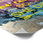 彼女信じは大理石の金ゴールドをした ポスター (角)