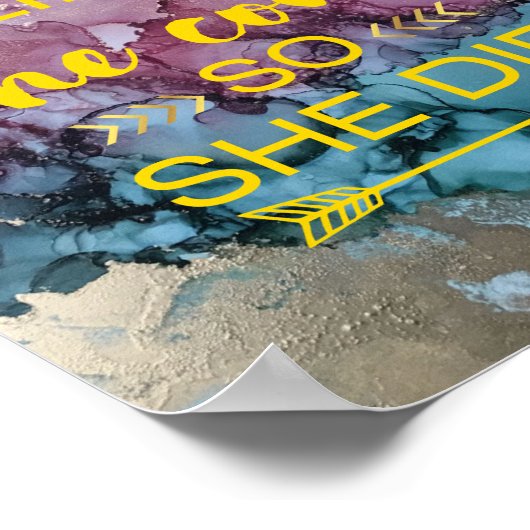 彼女信じは大理石の金ゴールドをした ポスター (角)