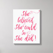 彼女信じは女性のフェミニストを行うことができた キャンバスプリント (正面)