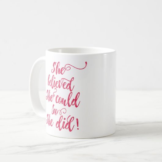 彼女信じは女性のフェミニストを行うことができた コーヒーマグカップ (正面左)