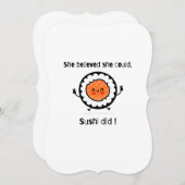 彼女信じは寿司の言葉のプンおもしろいを食べた ノートカード (正面/裏面)