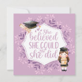 彼女信じは平らなカードパープルを卒業できた (正面)