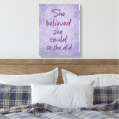 彼女信じは引用文した キャンバスプリント (インサイチュ (寝室))