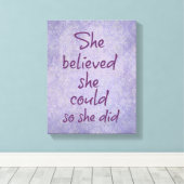 彼女信じは引用文した キャンバスプリント (インサイチュ (ウッドフロア))