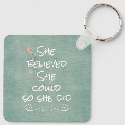 彼女信じは引用文した キーホルダー (裏面)